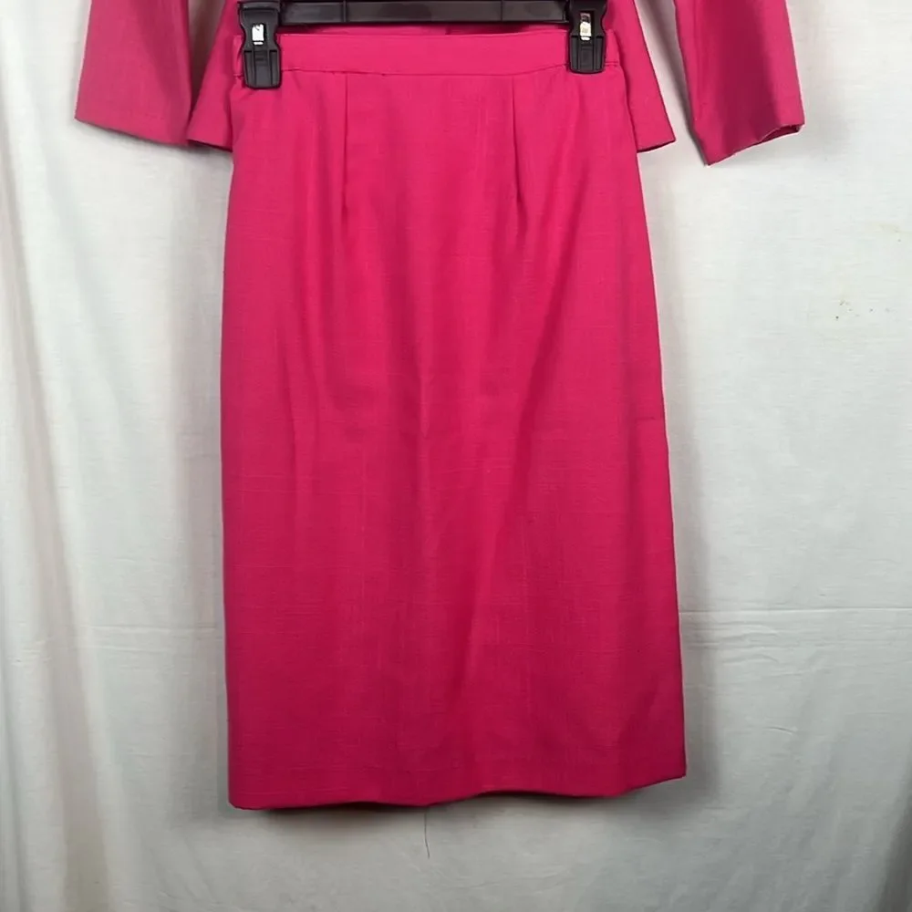 Vintage 1980s Pink Worthington Two Piece Skirt Suit